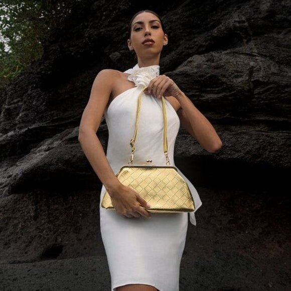 Verano Hill Valentina Cross Chained Crossbody Bag – Gold - Picture 1 of 6